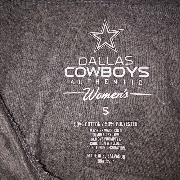 Dallas Cowboys Womens Small Gray Long Sleeve Star Logo T Shirt Tee Top Size S - Picture 6 of 6
